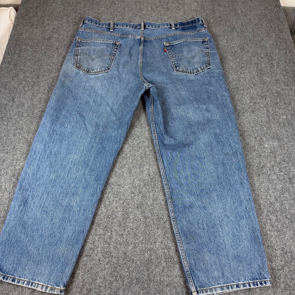 Levis 550 Relaxed Fit Jeans Mens 42x29 Medium Wash Blue Denim Tapered Leg - Picture 6 of 8